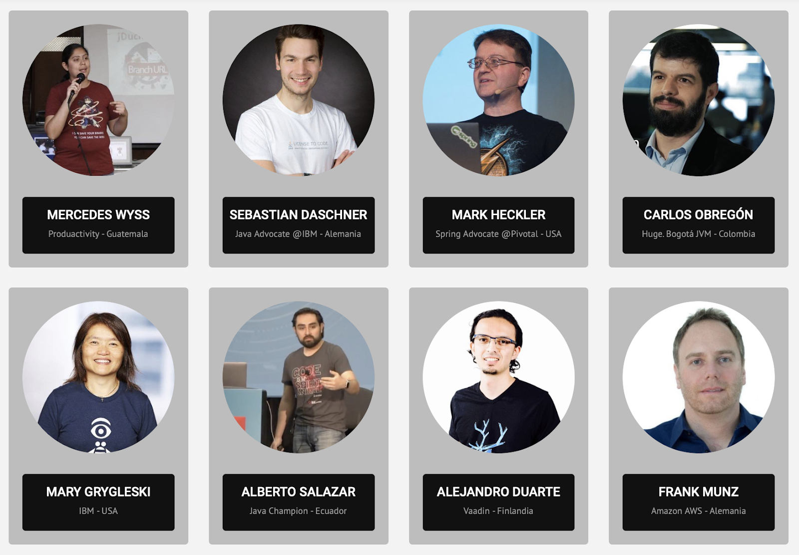 JConf Colombia 2019 speakers